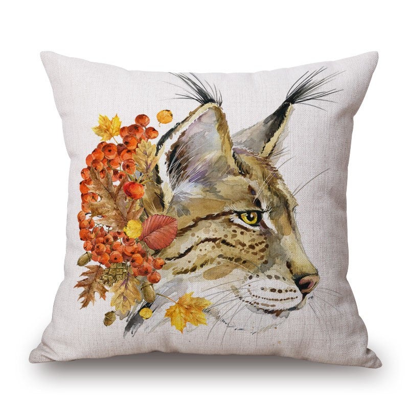 Creative Printed Linen Sunflower Pillowcase