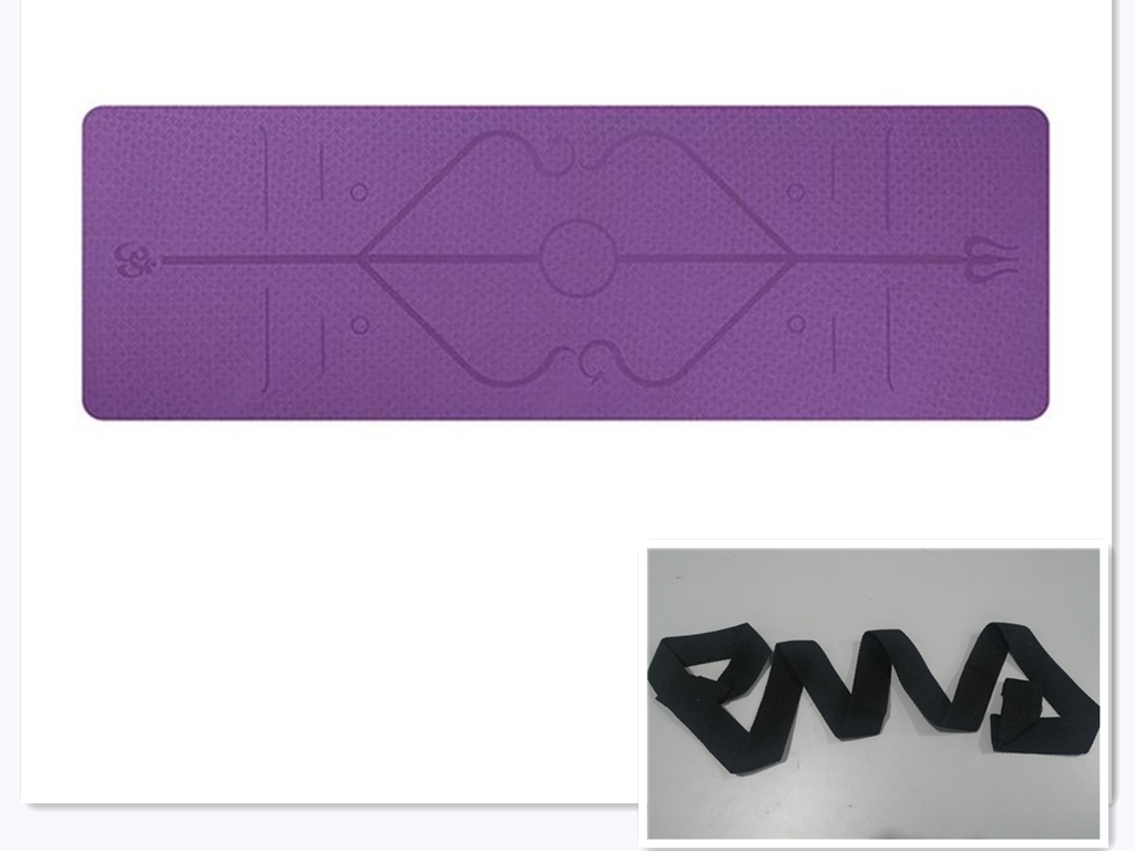 Non Slip TPE Yoga Mat Position Line Beginner - The General Ecommerce Store