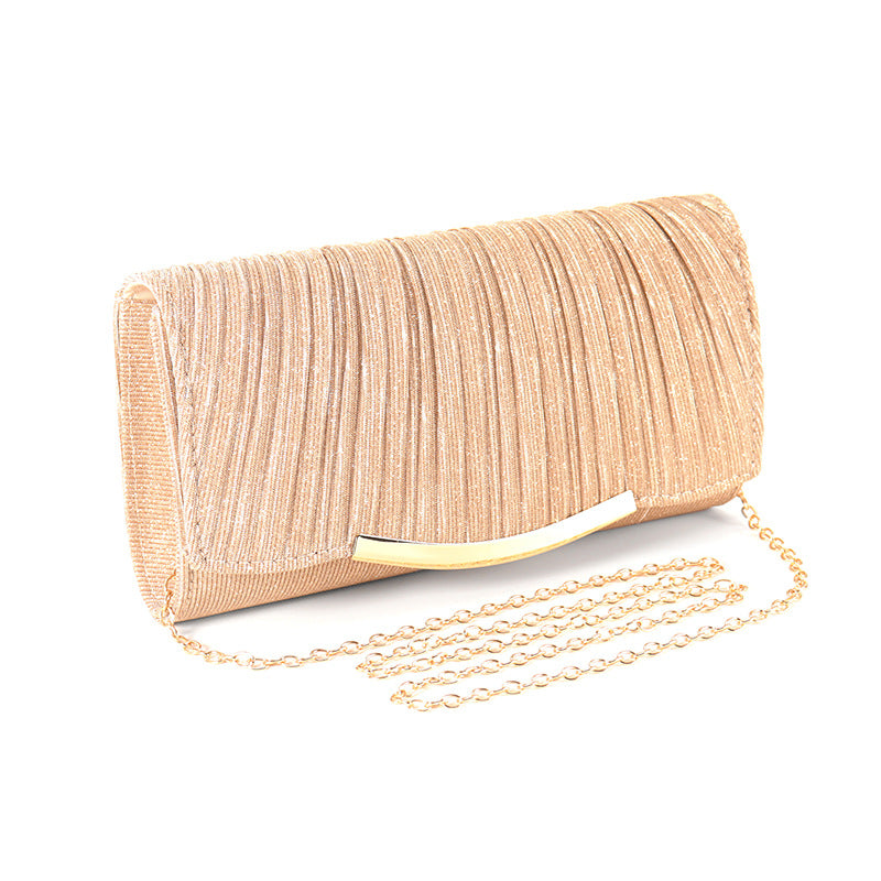 Ladies Dinner Bag Solid Color Flap Chain Crossbody Bag - The General Ecommerce Store