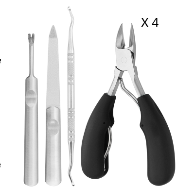 Double spring lancet clamp nail clipper