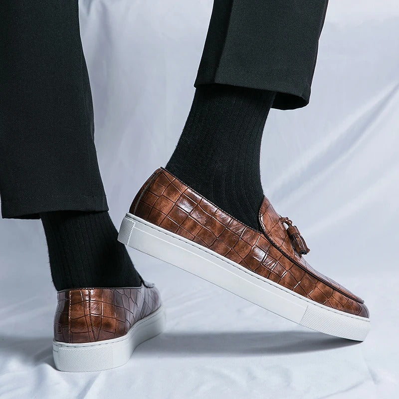 Plus Size Tassle Fashion Leather Shoes Men's Business Casual Sneakers - The General Ecommerce Store
