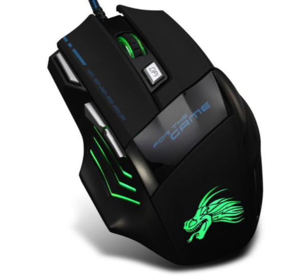 Professional Wired Gaming Mouse 5500DPI Adjustable 7 Buttons - The General Ecommerce Store