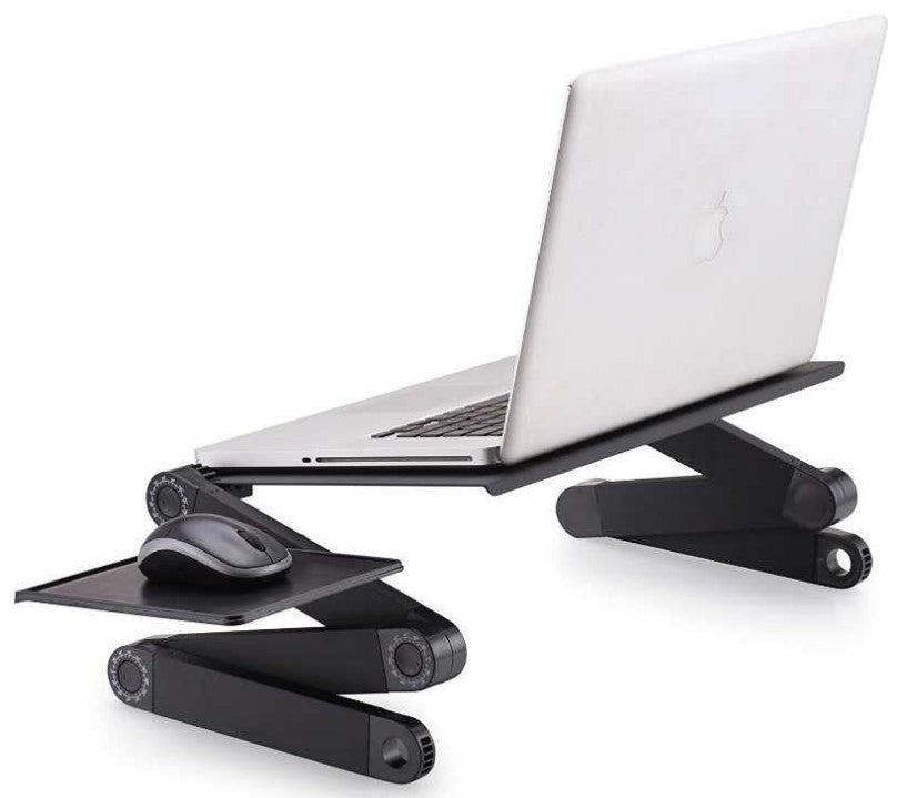Folding Desk Retractable Adjustable Study Desk In Bed Aluminum Alloy Notebook Computer Bracket Lazy Desk - The General Ecommerce Store