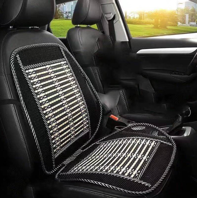 Car Ice Silk Lumbar Cool Cushion Summer Car Massage Cushion Car With General Steel Wire Bamboo Silk Cushion Car Seat