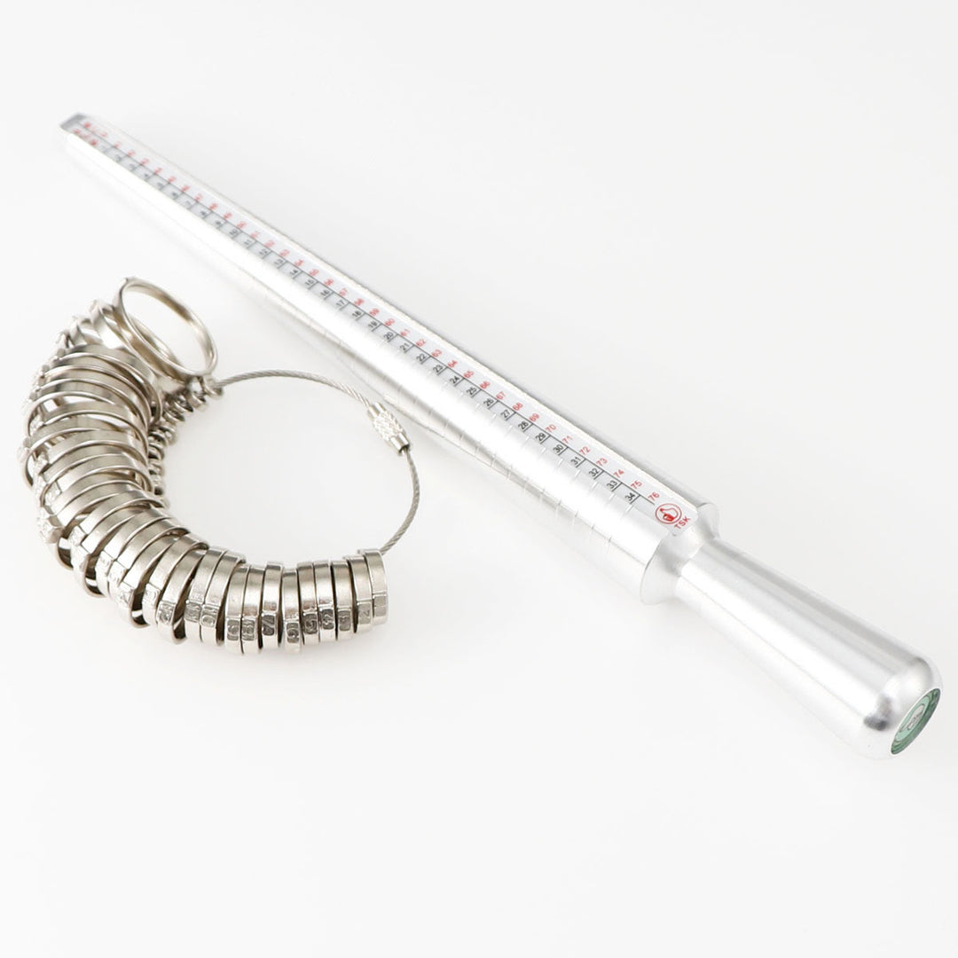 Plastic Metal Copper Four-Purpose Ruler Ring Rod Ring Ring Rubber Hammer Hong Kong Mix And Match Ring Size Measurement Tool