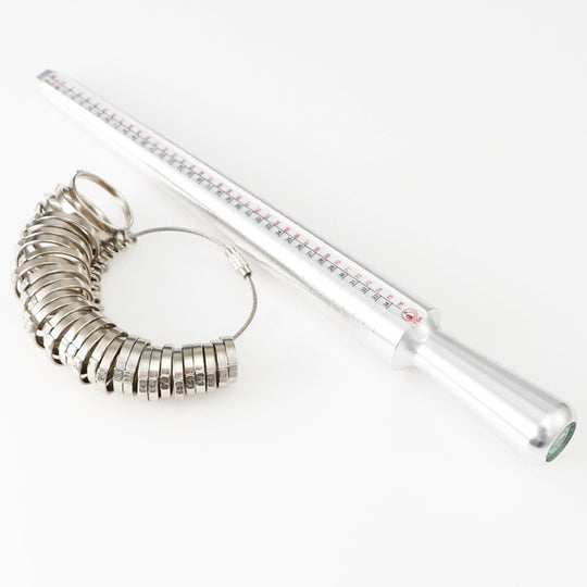 Plastic Metal Copper Four-Purpose Ruler Ring Rod Ring Ring Rubber Hammer Hong Kong Mix And Match Ring Size Measurement Tool