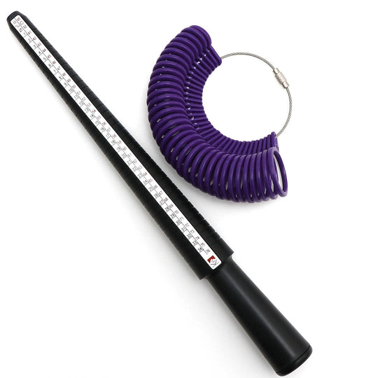 Plastic Metal Copper Four-Purpose Ruler Ring Rod Ring Ring Rubber Hammer Hong Kong Mix And Match Ring Size Measurement Tool