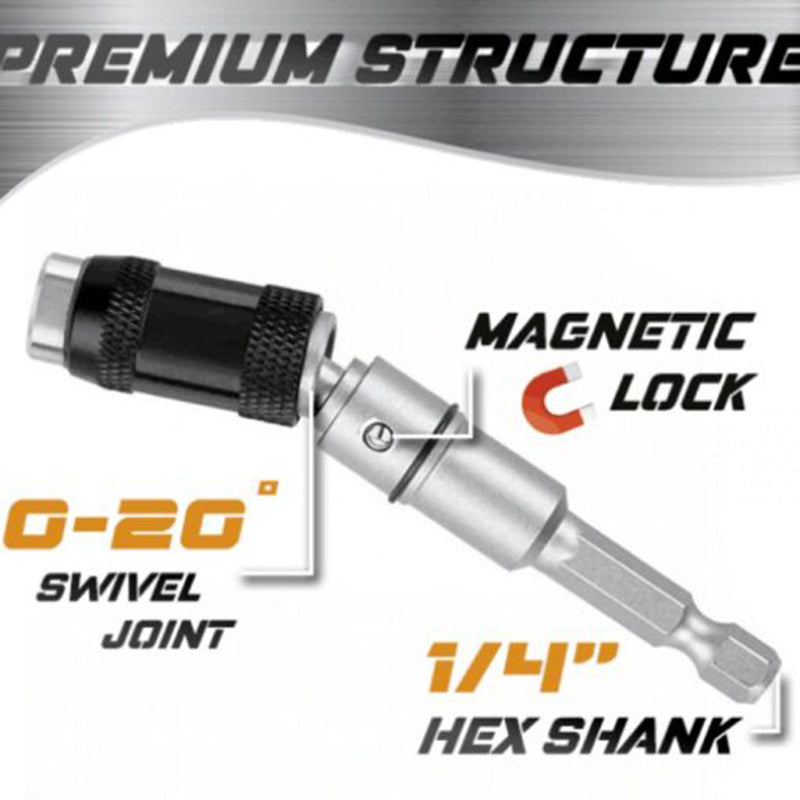 Magnetic Pivot Drill Bit Holder Multi Angle Hexagonal Handle 6.35Mm Quick Release Locking Rod