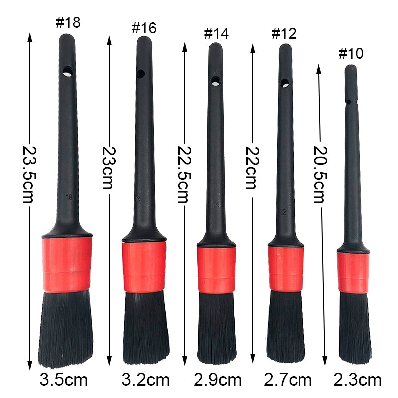 Five-piece slit brush