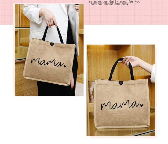 Fashion Linen Women's Bag Large Capacity Casual Shoulder Bag Korean Style Fashionable All-matching Letter Pack - The General Ecommerce Store