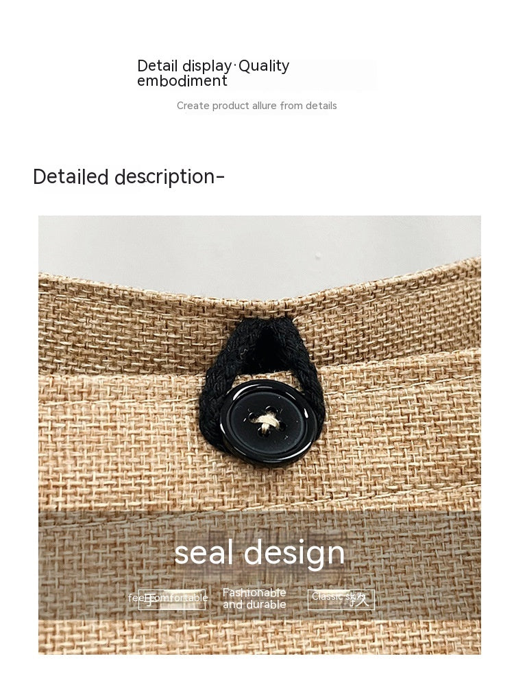 Fashion Linen Women's Bag Large Capacity Casual Shoulder Bag Korean Style Fashionable All-matching Letter Pack - The General Ecommerce Store