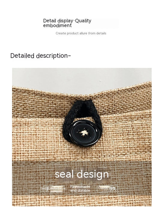 Fashion Linen Women's Bag Large Capacity Casual Shoulder Bag Korean Style Fashionable All-matching Letter Pack - The General Ecommerce Store