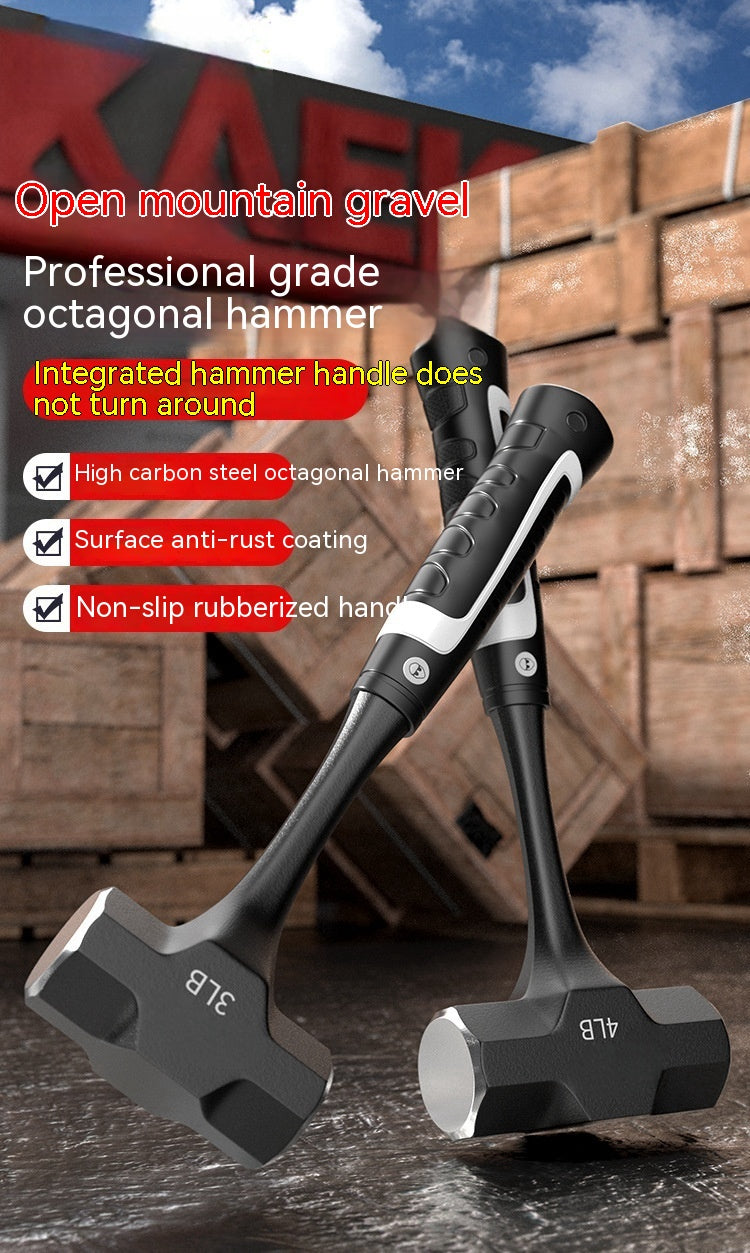 Octagonal Solid Integrated Wall Striking Large Iron Hammer