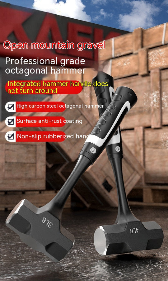Octagonal Solid Integrated Wall Striking Large Iron Hammer