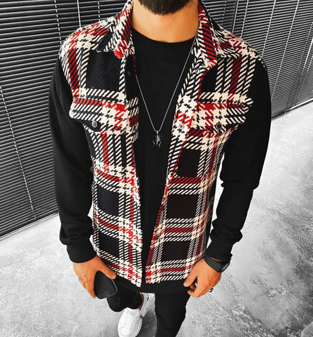 Men's Diamond 3d Digital Printing Loose Jacket