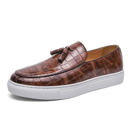 Plus Size Tassle Fashion Leather Shoes Men's Business Casual Sneakers - The General Ecommerce Store