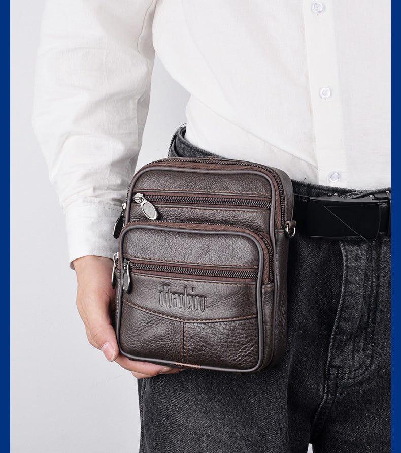 New Men's Waist Bag Multi-functional Shoulder Messenger Bag Can Wear Mobile Phone Belt Pouch