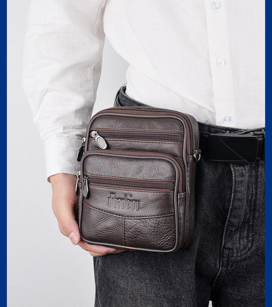 New Men's Waist Bag Multi-functional Shoulder Messenger Bag Can Wear Mobile Phone Belt Pouch