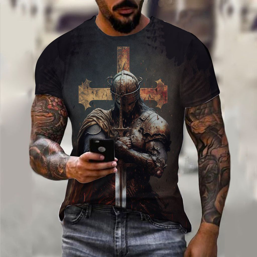 Men's 3D Pattern Vintage T-shirt