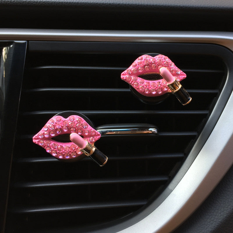 Sexy Lips Car Air Outlet Perfume Quilted Cotton