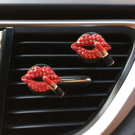 Sexy Lips Car Air Outlet Perfume Quilted Cotton