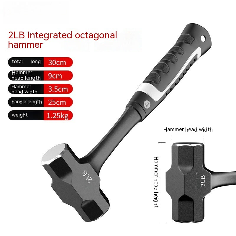 Octagonal Solid Integrated Wall Striking Large Iron Hammer