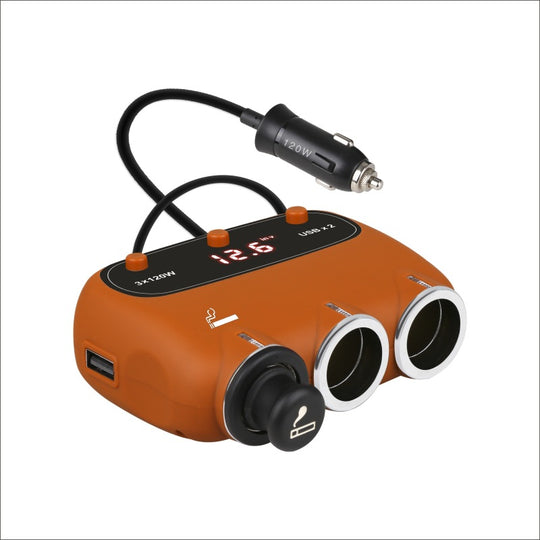 One To Three Car Cigarette Lighter With Display