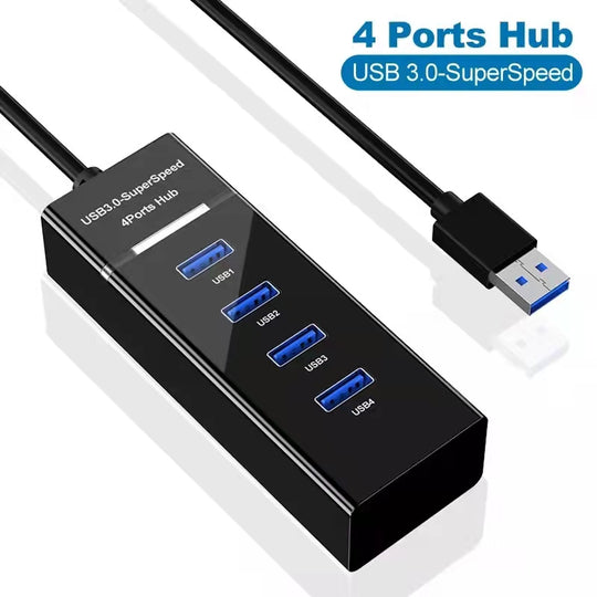 4 In 1 2.0 3.0 USB HUB Splitter High Speed Multi Splitter USB Adapter Expander Cable For Desktop PC Laptop Adapter USB HUB - The General Ecommerce Store
