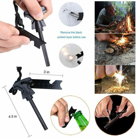 14-In-1 Outdoor Emergency Survival Kit Camping Hiking Tactical Gear Case Set Box - The General Ecommerce Store