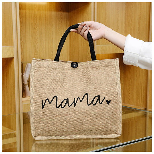 Fashion Linen Women's Bag Large Capacity Casual Shoulder Bag Korean Style Fashionable All-matching Letter Pack - The General Ecommerce Store