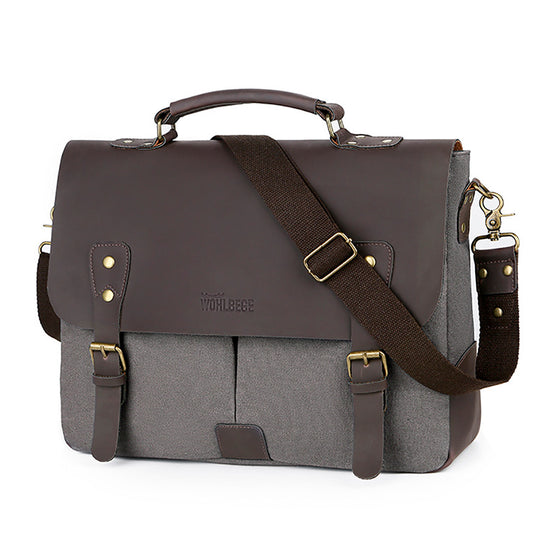 Retro Computer Briefcase Handbag Diagonal Casual Shoulder Bag With Lid - The General Ecommerce Store