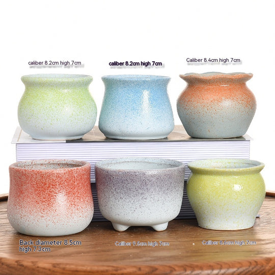 Succulent Flower Pot Ceramic Stoneware Simple Small Pot Plant