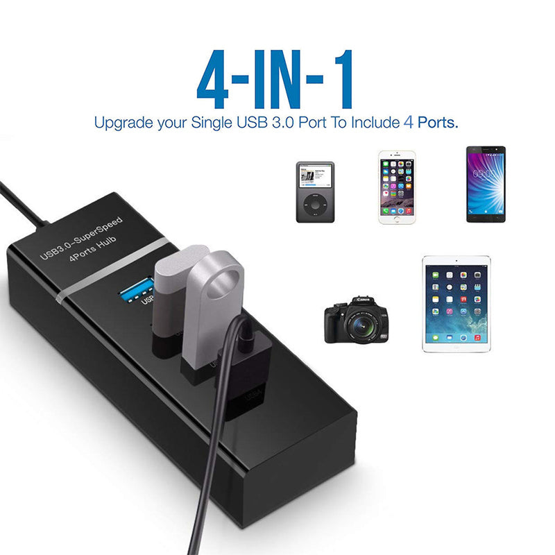4 In 1 2.0 3.0 USB HUB Splitter High Speed Multi Splitter USB Adapter Expander Cable For Desktop PC Laptop Adapter USB HUB - The General Ecommerce Store