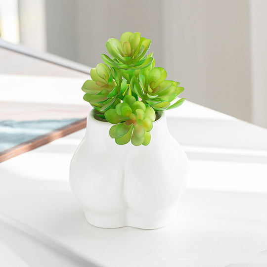 Fashion Simple Character Butt Ceramic Succulent Flower Pot