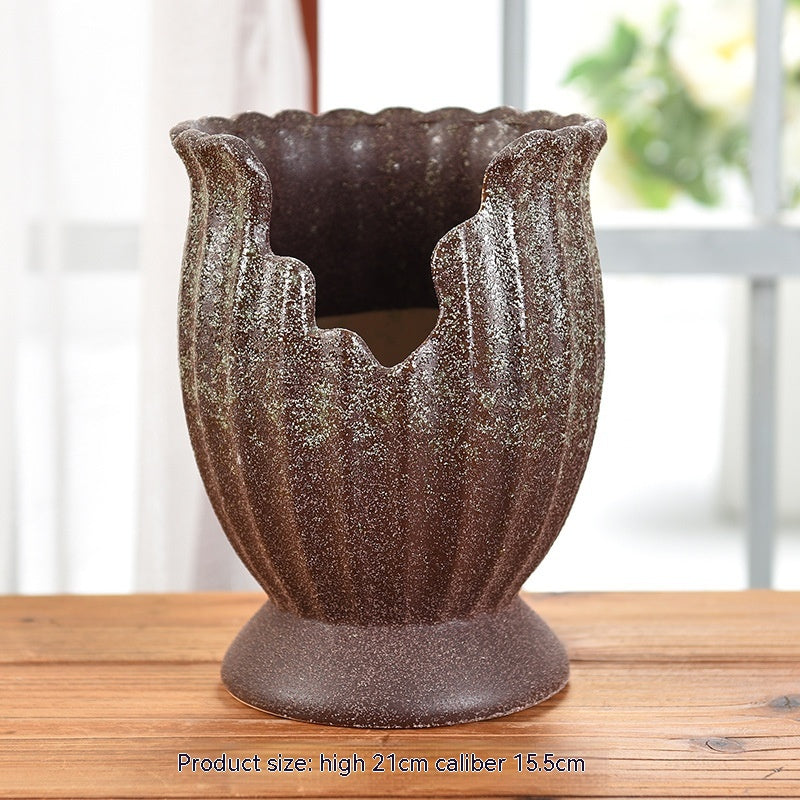 Succulent Flower Pot Ceramic Stoneware Simple Small Pot Plant