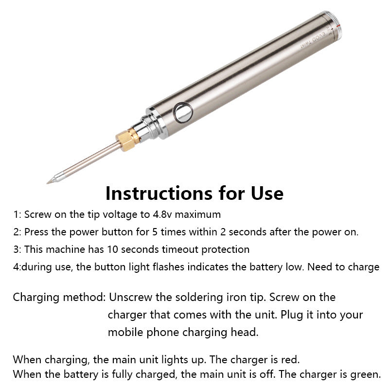 Low Voltage Lithium Battery Wireless Soldering Iron Welding Set