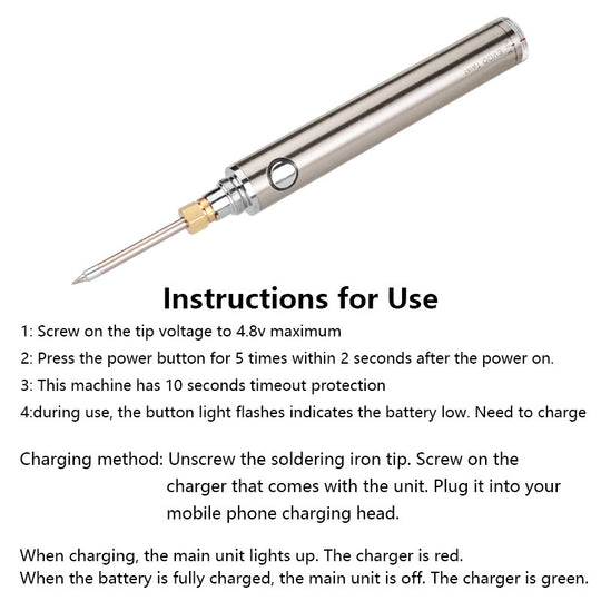 Low Voltage Lithium Battery Wireless Soldering Iron Welding Set