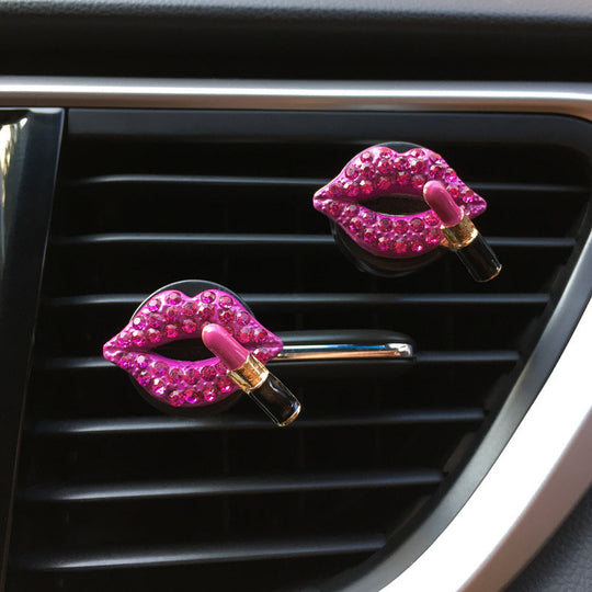 Sexy Lips Car Air Outlet Perfume Quilted Cotton