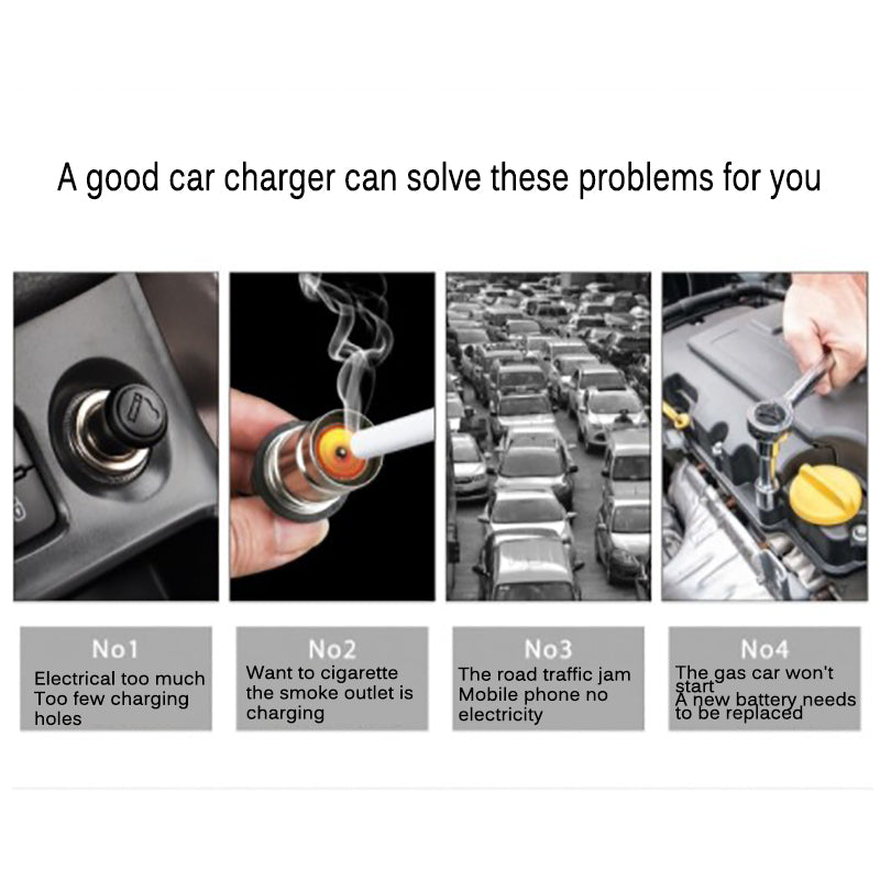 One To Three Car Cigarette Lighter With Display