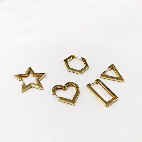 Irregular geometric earrings simple personality earrings