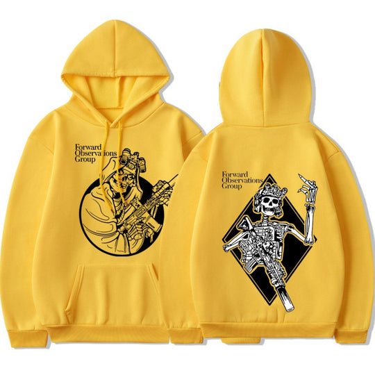 Men's Fashion Hooded Sweatshirt Punk Skull Personality Sweater