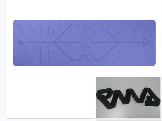 Non Slip TPE Yoga Mat Position Line Beginner - The General Ecommerce Store