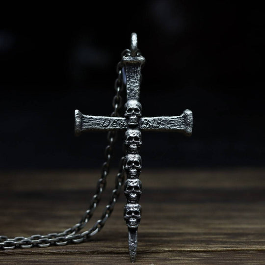 European And American Cross Skull Figure Men's Vintage Punk Style