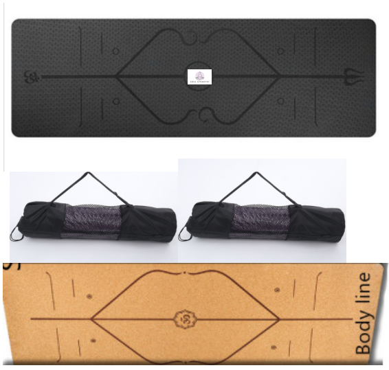 Non Slip TPE Yoga Mat Position Line Beginner - The General Ecommerce Store