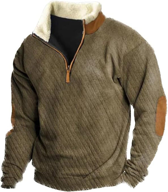 European And American 3d Digital Printing Turtleneck Half Zipper Sweater