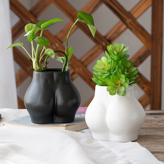 Fashion Simple Character Butt Ceramic Succulent Flower Pot