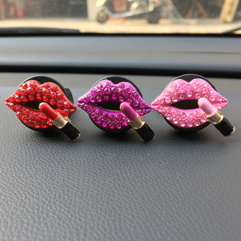 Sexy Lips Car Air Outlet Perfume Quilted Cotton
