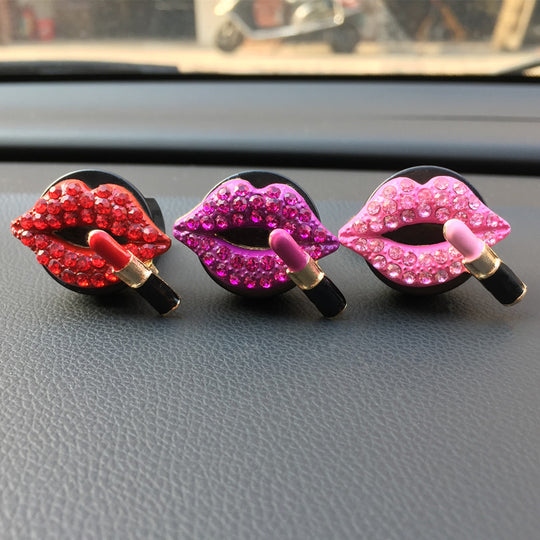 Sexy Lips Car Air Outlet Perfume Quilted Cotton
