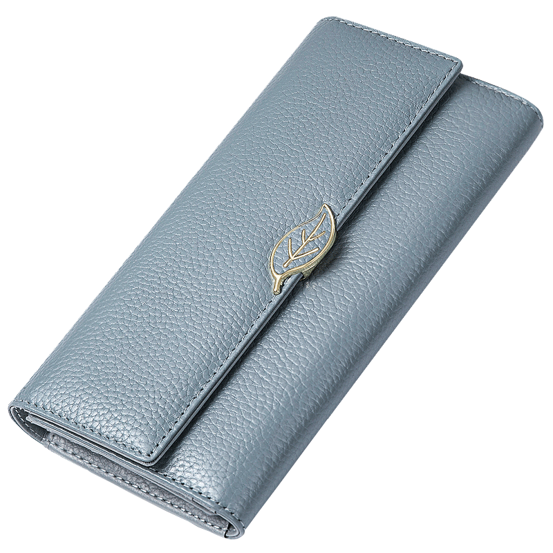 Lychee Pattern First Layer Cowhide Women's Long Wallet
