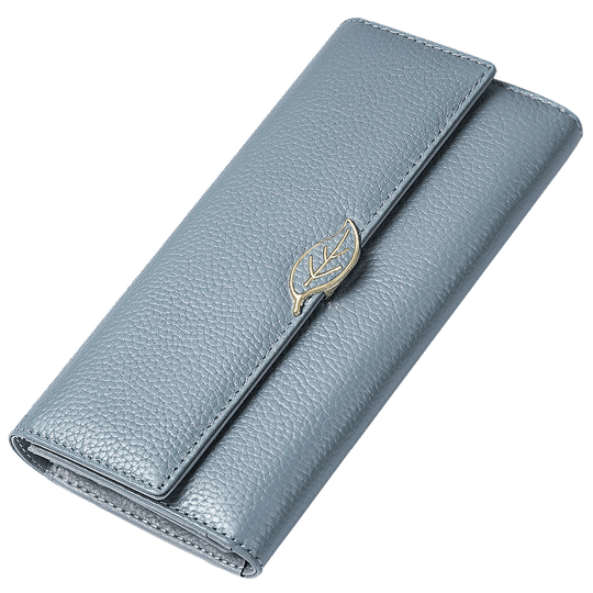 Lychee Pattern First Layer Cowhide Women's Long Wallet